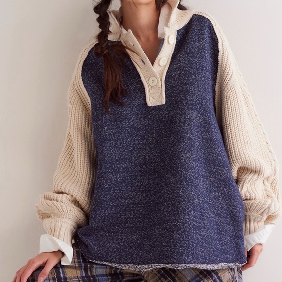 Free People Sweaters - Free People We The Free Marco Polo Sweaters. NWT. Navy combo